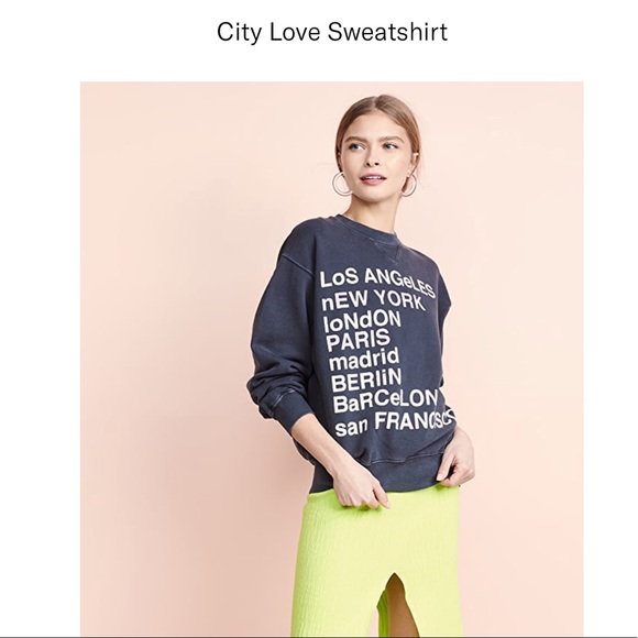 ANINE BING Sweatshirt City Love NWOT XS - Picture 7 of 10